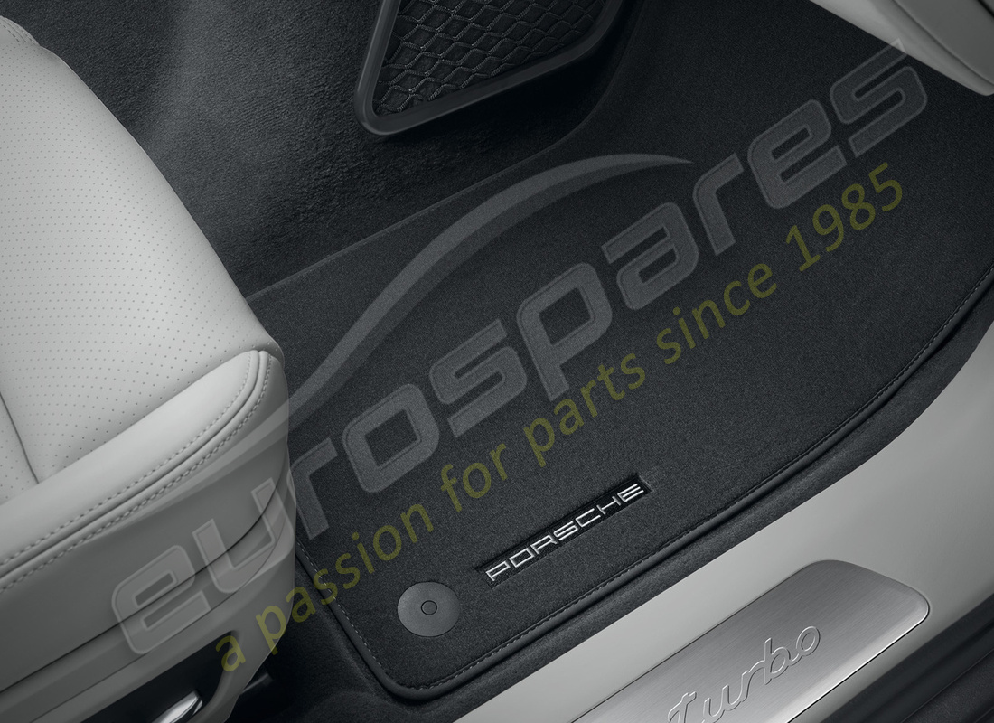 neu porsche fussmatten mit nubuk-umrandung, achat-grau. teilenummer 971864436ok2 (1)