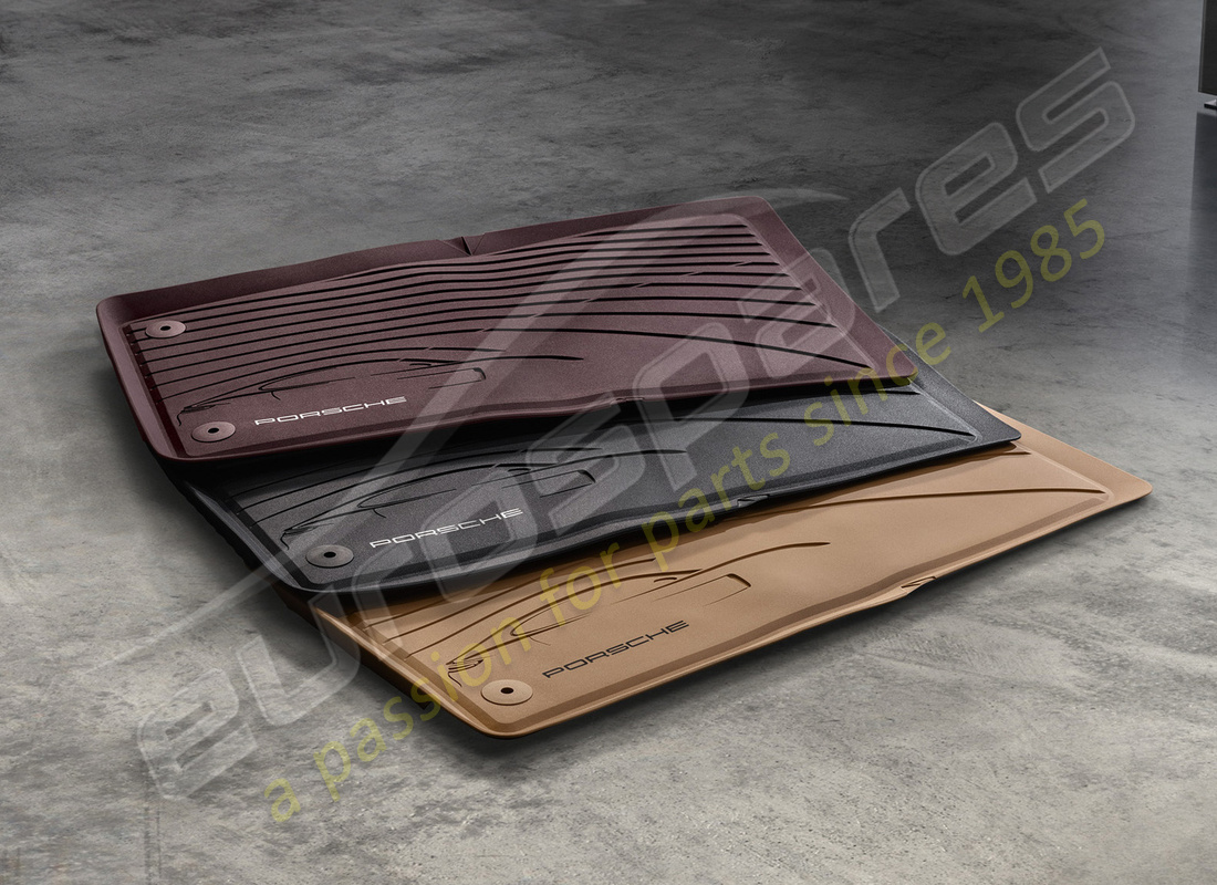 neu porsche allwetter fussmatten, schwarz. teilenummer 971044800a1e0 (2)