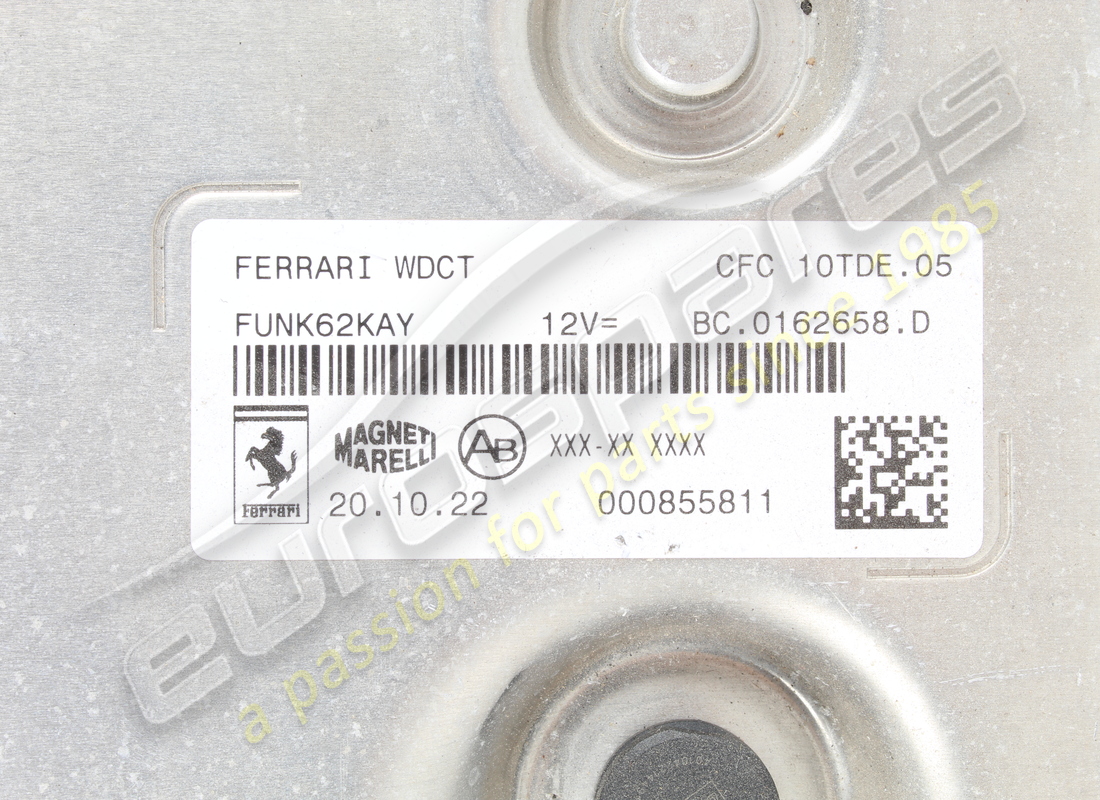 GEBRAUCHTES FERRARI DCT-ECU. TEILENUMMER 855811 (3) gebrauchtes ferrari dct-ecu. teilenummer 855811 (3)