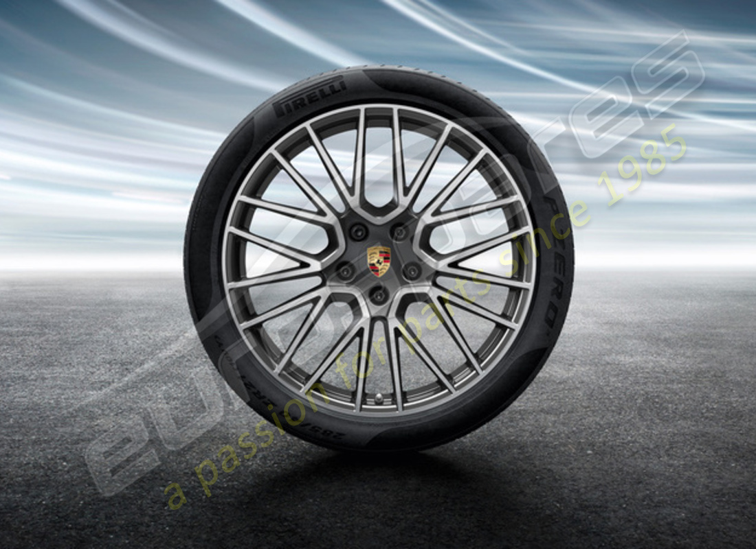neuer porsche 21 zoll rs spyder design sommerradsatz. teilenummer 9y0044640h (1)