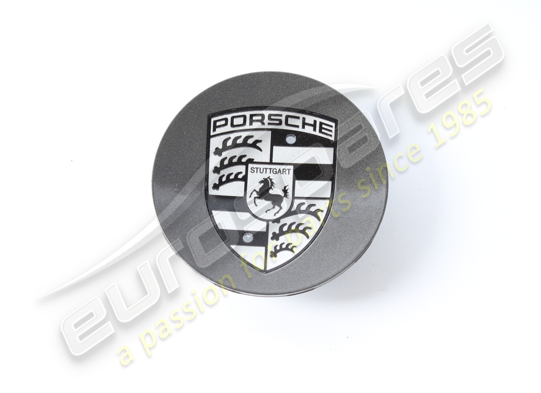 neue porsche radkappe konkave – porsche crest einfarbiges titanium. teilenummer 9p1601147oc6 (1)