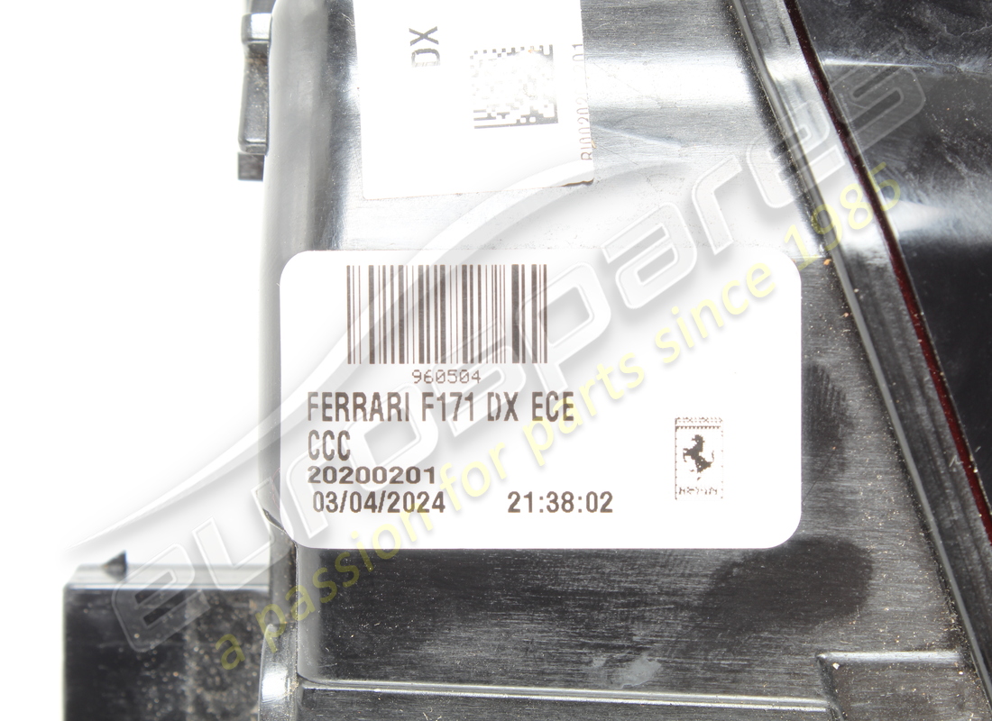 GEBRAUCHT FERRARI FANALE POSTERIORE DX. TEILENUMMER 960504 (5) gebraucht ferrari fanale posteriore dx. teilenummer 960504 (5)