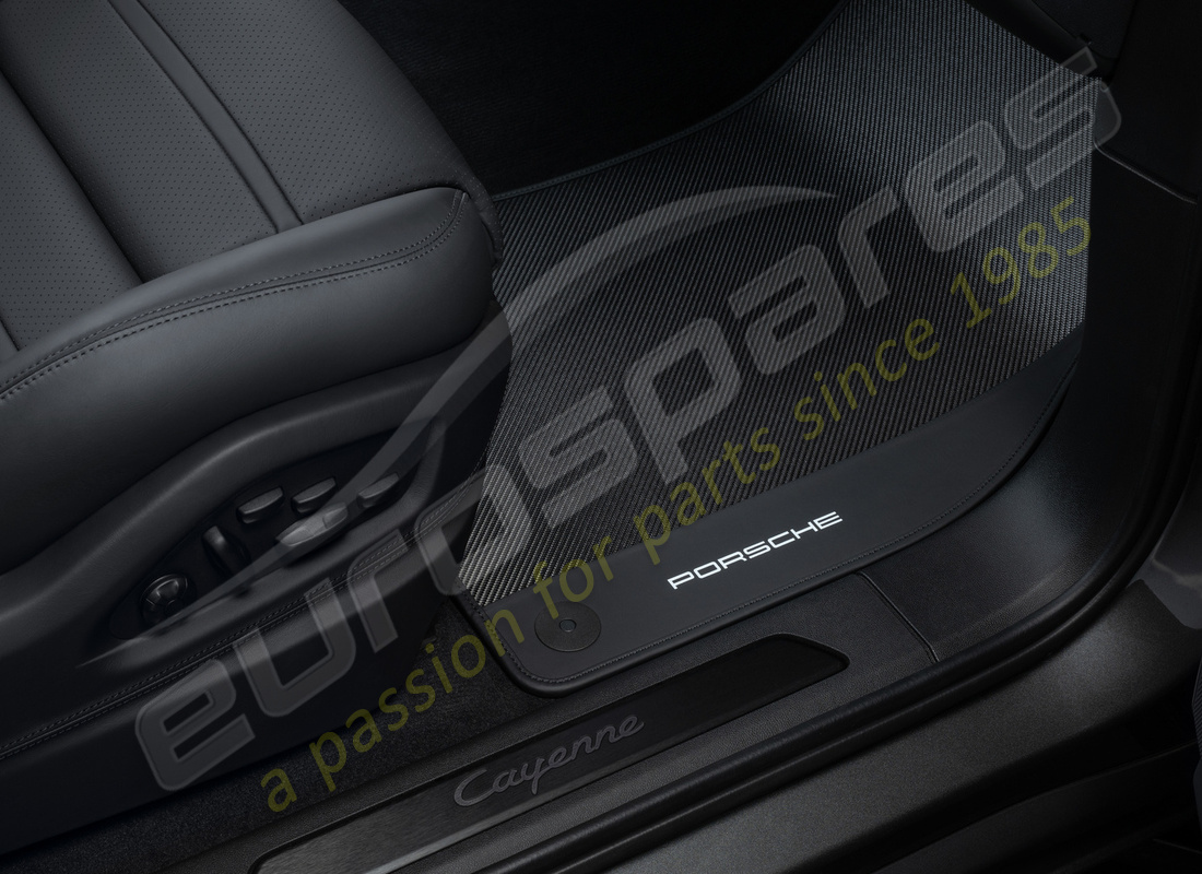 neu porsche carbon fussmatten mit ledereinfassung. teilenummer 9y0044844 (1)