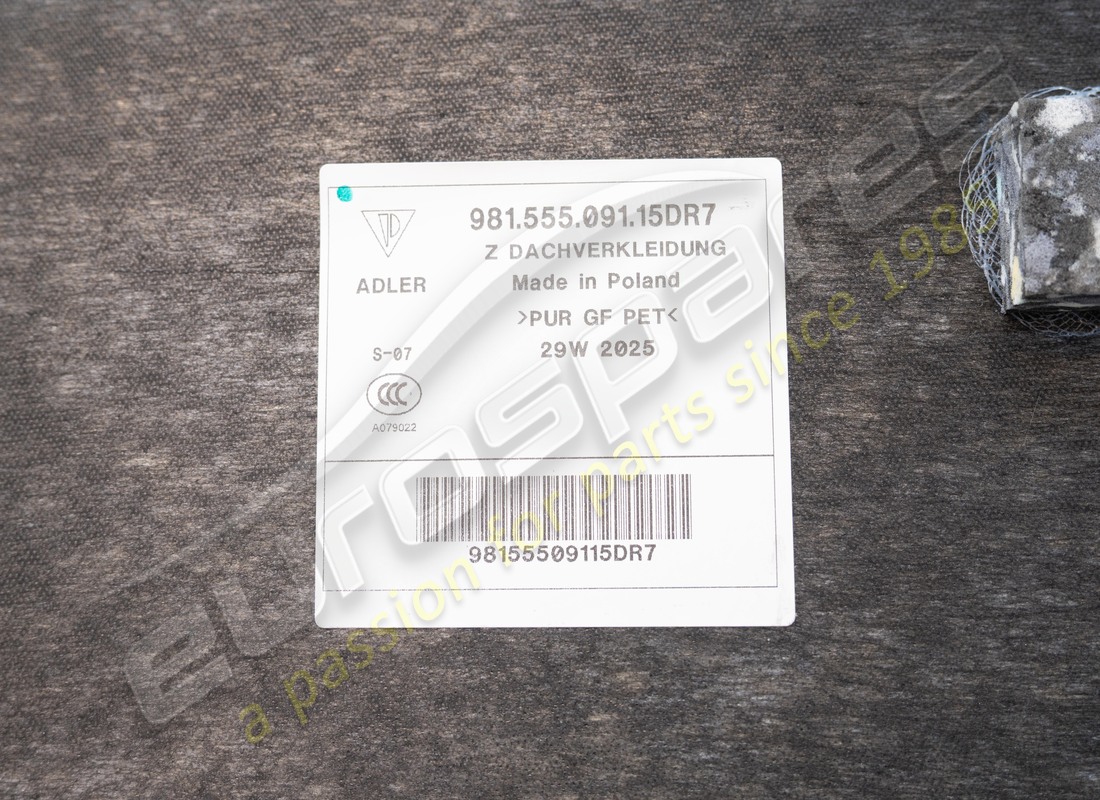 neue porsche dachverkleidungsplatte agatgrau. teilenummer 98155509115dr7 (5)