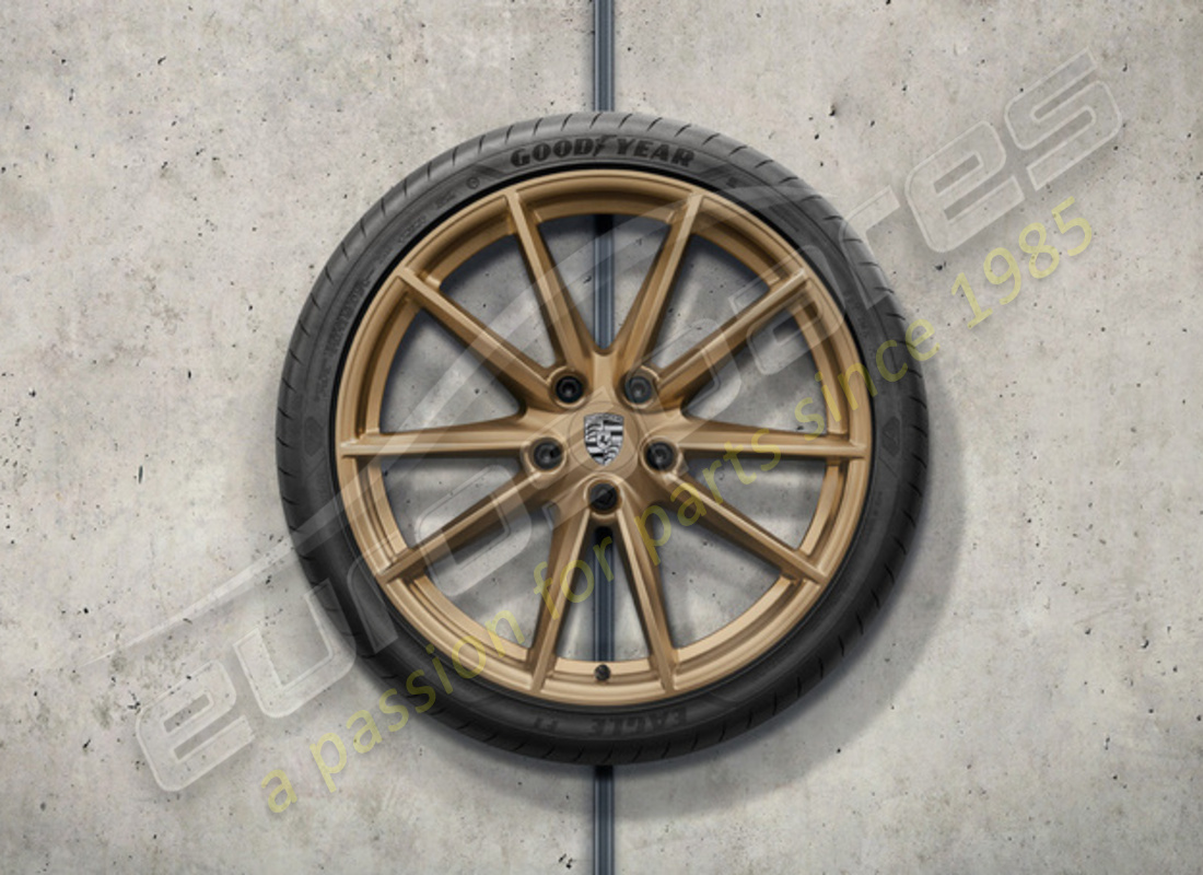 neu porsche 20-/21-inch carrera s sommerradsatz lackiert in aurum (seidenlängend). teilenummer 992044660d (1)