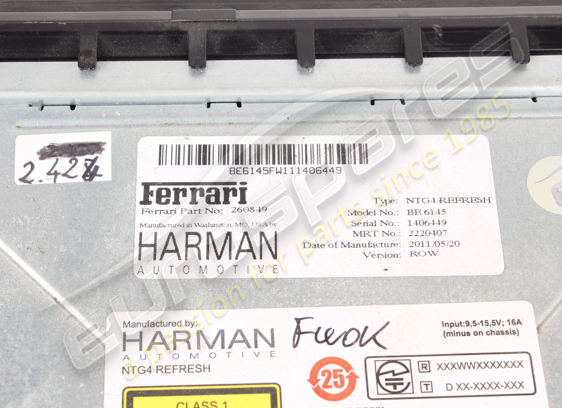 verwendet ferrari becker reihe nit. teilenummer 260849 (10)