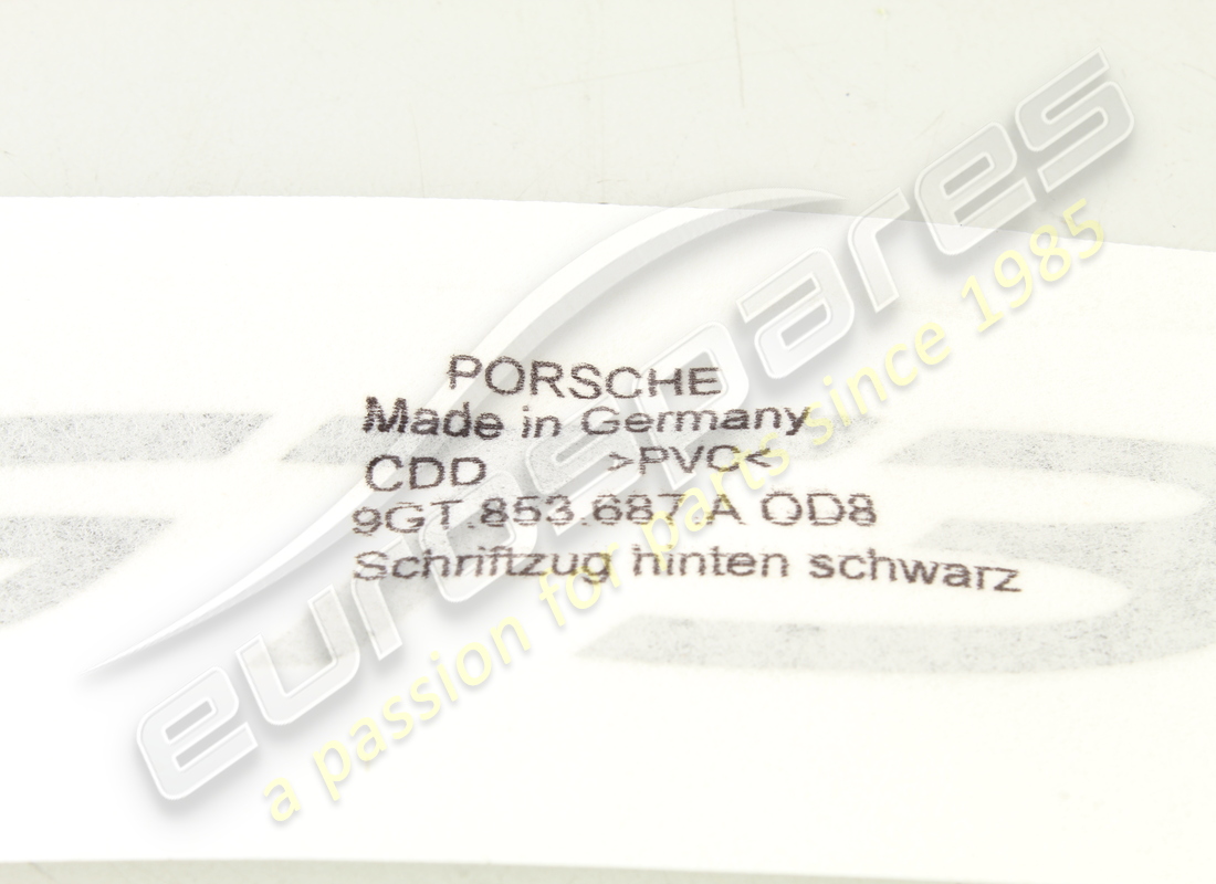 neu porsche schriftzug mattschwarz. teilenummer 9gt853687aod8 (2)