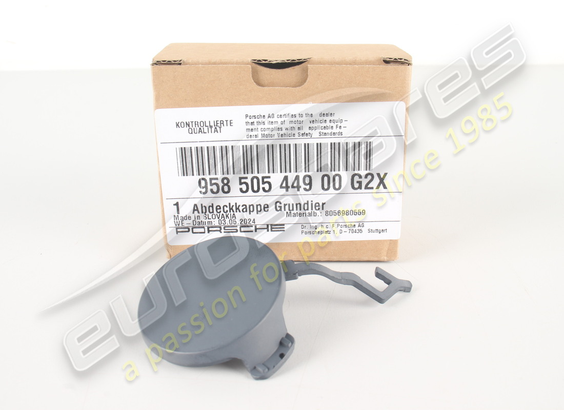 neu porsche abschleppösenkappe links grundiert. teilenummer 95850544900g2x (1)