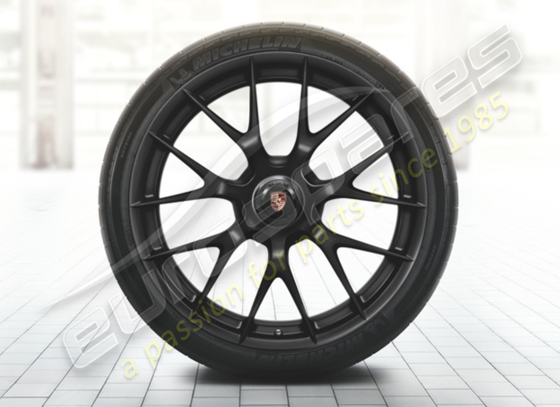 neuer porsche 20/21 zoll magnesium sommerradsatz - schwarz lackiert (seidenlängend). teilenummer 91804460008 (1)