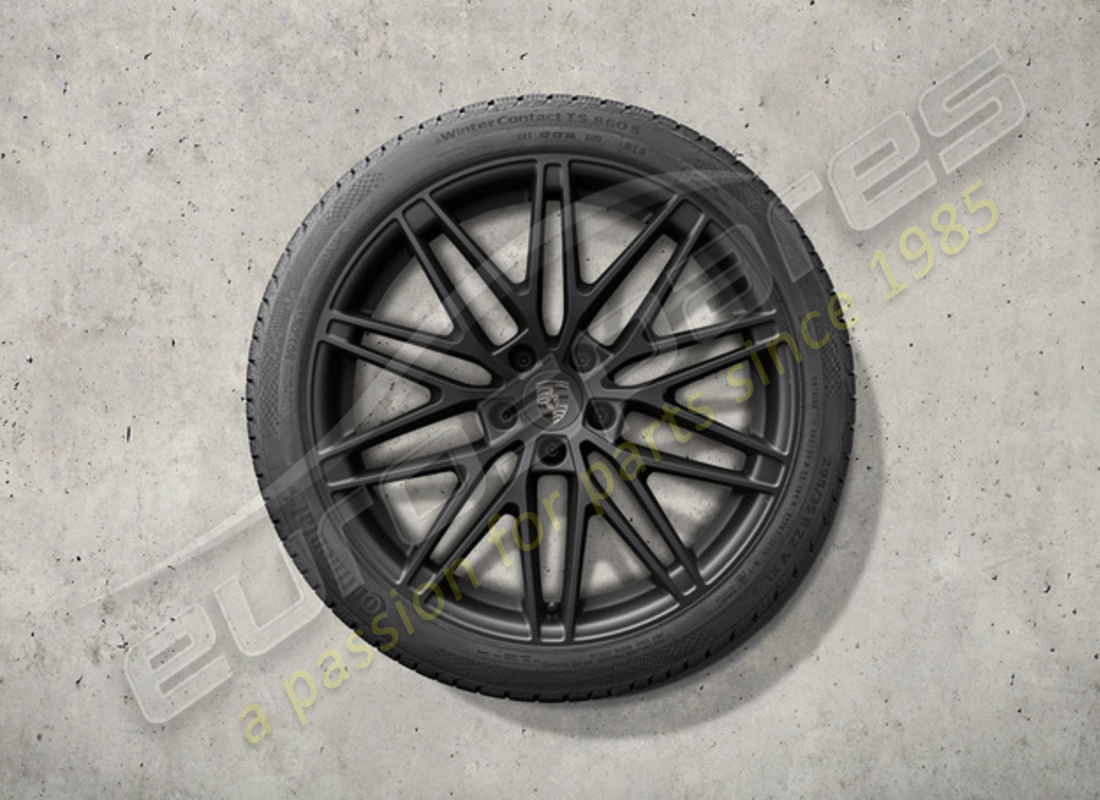 neuer porsche 22 zoll rs spyder design winterradsatz - schwarz lackiert (seidenlängend). teilenummer 95c044600l (1)