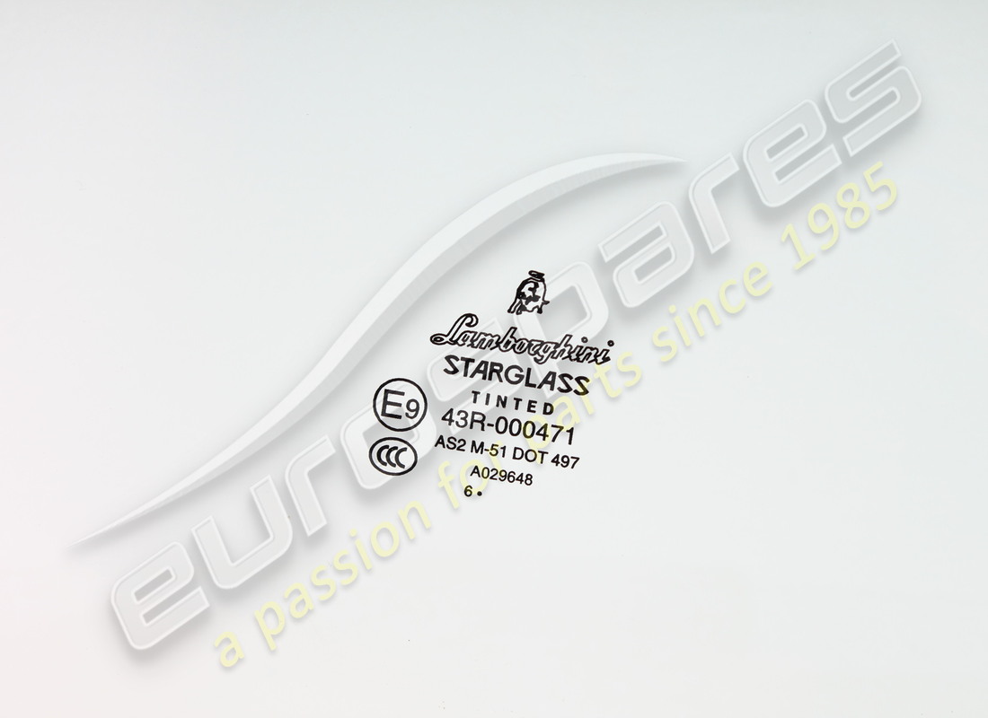gebrauchtes lamborghini türfenster, vorne. teilenummer 407845202 (2)