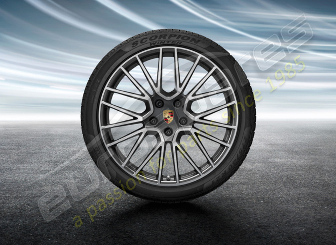 neuer porsche 21 zoll rs spyder design winterrad- und reifensatz. teilenummer 9y0044630h (1)