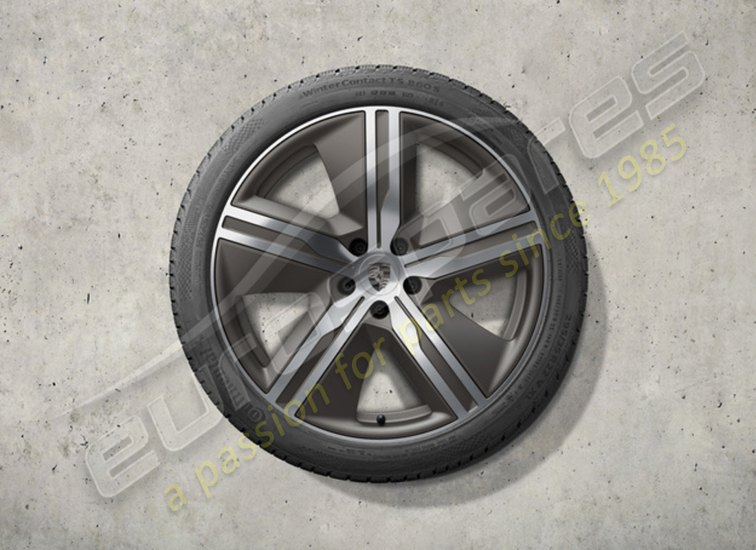 neu porsche 22 zoll winterradsatz im exklusiven design - lackiert in turbonite. teilenummer 95c044600p (1)