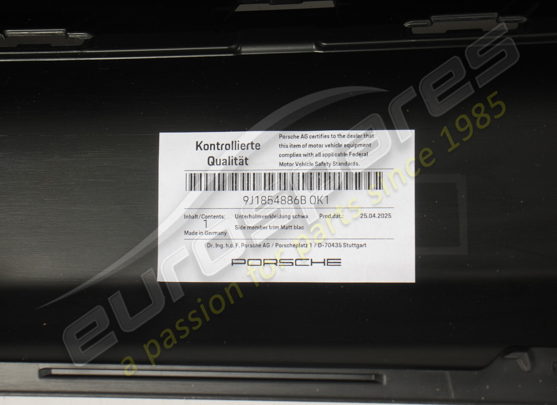 neu porsche längstrennelement mattschwarz. teilenummer 9j1854886bok1 (8)