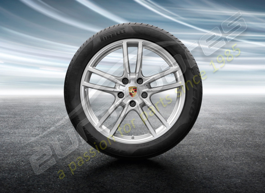 neuer porsche 20 zoll cayenne sport sommerrad- und reifensatz. teilenummer 9y0044640c (1)
