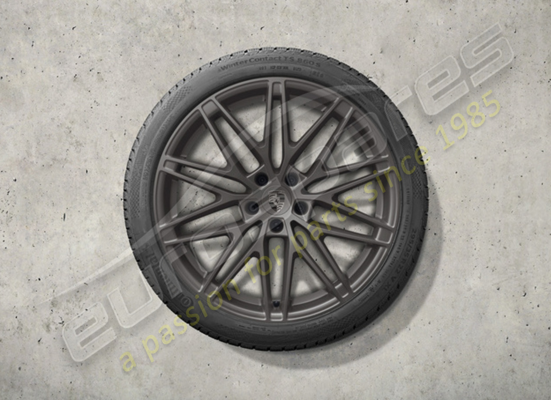 neuer porsche 22 zoll rs spyder design winterrad- und reifensatz - lackiert in turbonite. teilenummer 95c044600k (1)