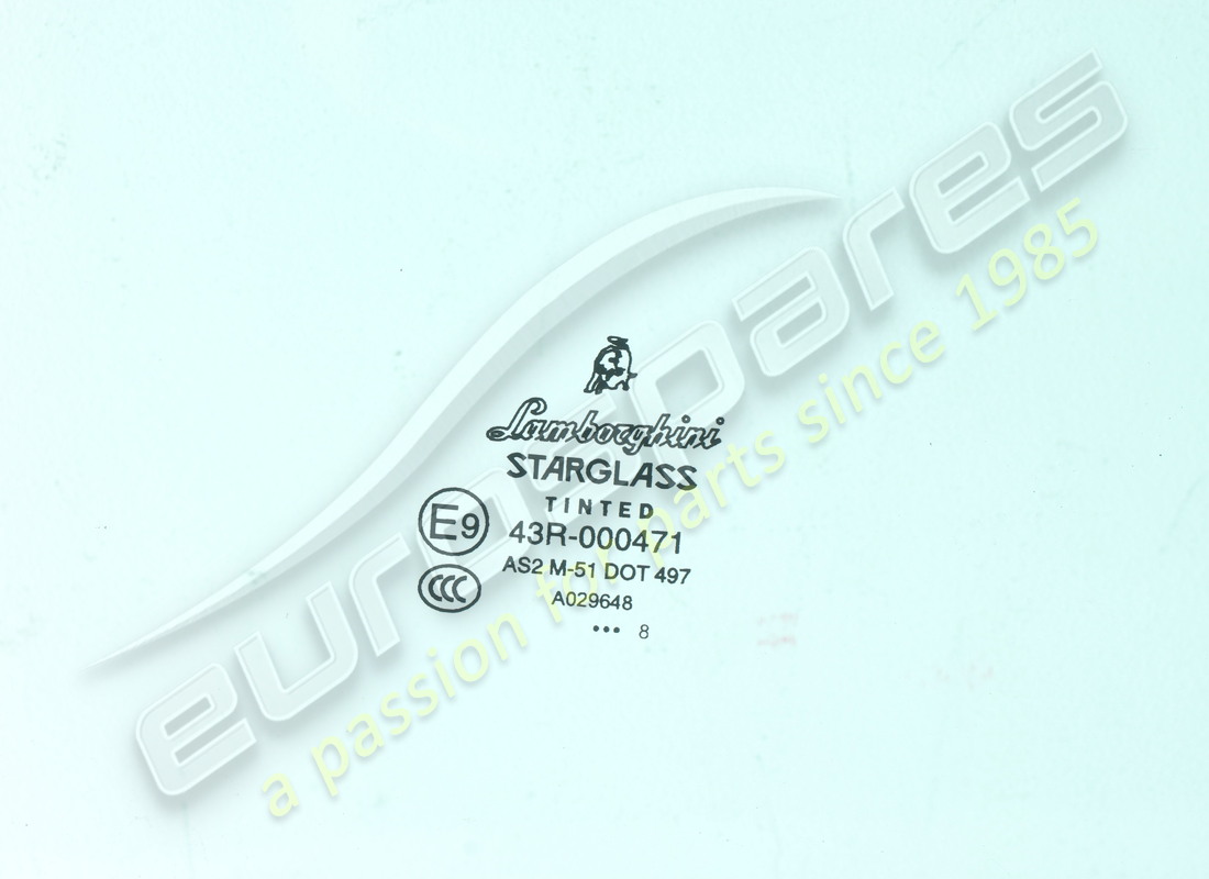 gebrauchtes lamborghini türfenster, vorne. teilenummer 407845202 (2)