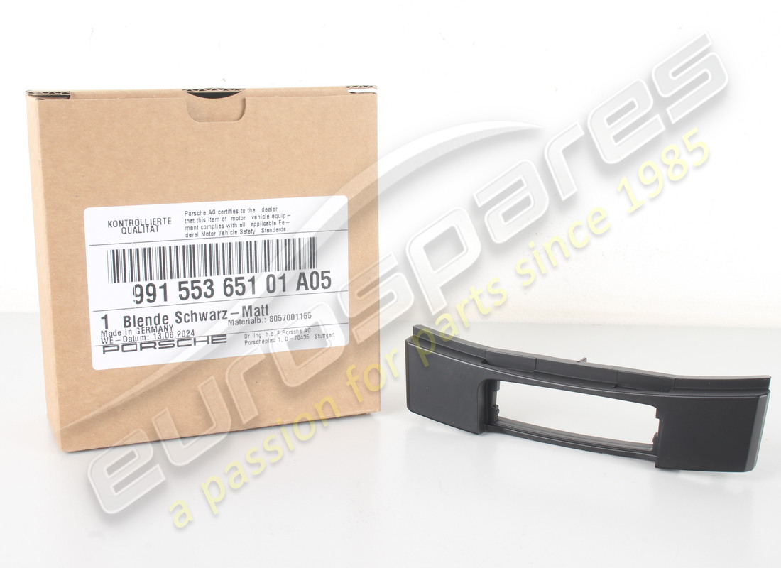 neu porsche zierleiste mit schriftzug (pr:487) mattschwarz. teilenummer 99155365101a05 (1)