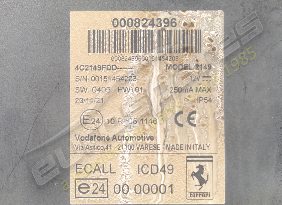 beschädigt ferrari tcu ecall / svr. teilenummer 824396 (6)