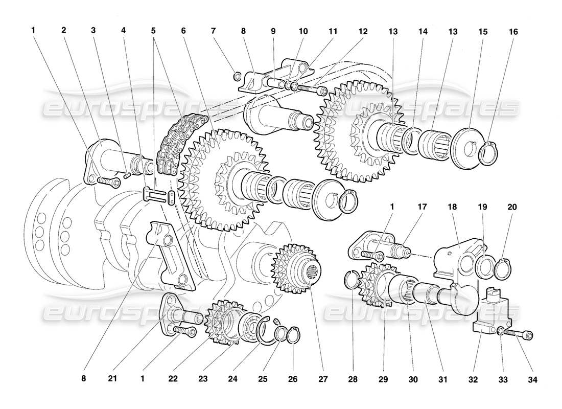 lamborghini diablo se30 (1995) teilediagramm des steuersystems