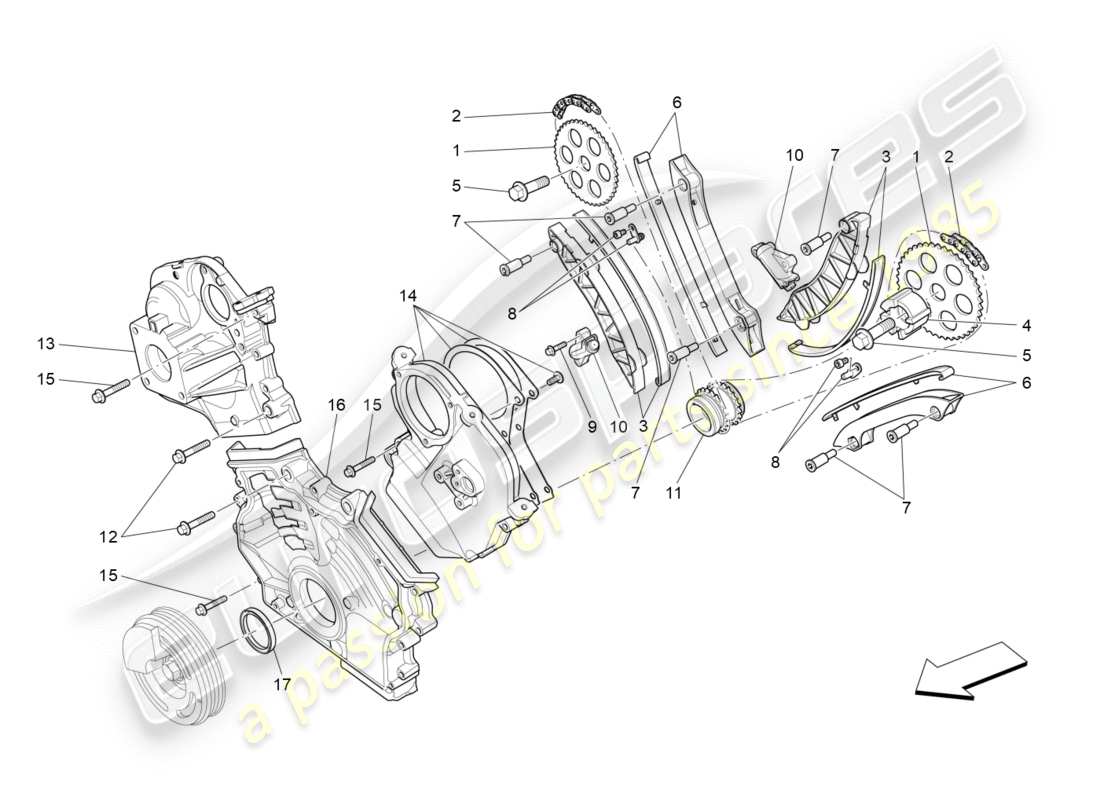 maserati qtp 3.0 tds v6 275hp (2015) timing-teilediagramm